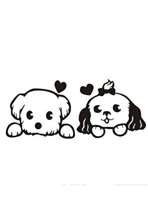 Köpek Duvar Dekor Sticker 40 X 16 Cm MİXGİFTZ
