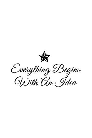 With An Idea Duvar Dekor Sticker 40 X 20 Cm MİXGİFTZ