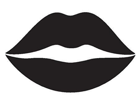 Kadın Dudağı Duvar Dekor Sticker (Tip 3) 40 X 24 Cm MİXGİFTZ