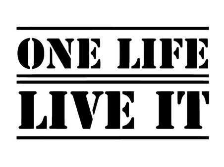One Life Live It Duvar Dekor Sticker 40 X 24 Cm MİXGİFTZ