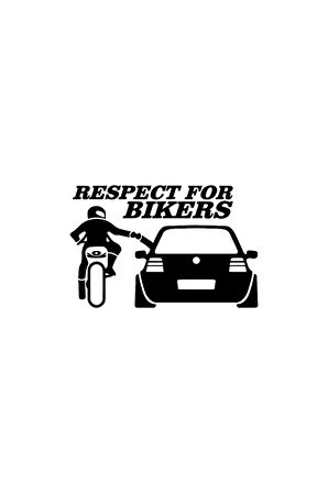 Respect For Bikers Duvar Dekor Sticker 40 X 28 Cm MİXGİFTZ
