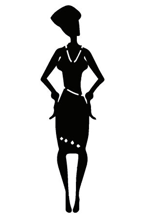 Afrikalı Kadın Model 3 Oto özel yeni sticker 15 x 54 Cm MİXGİFTZ