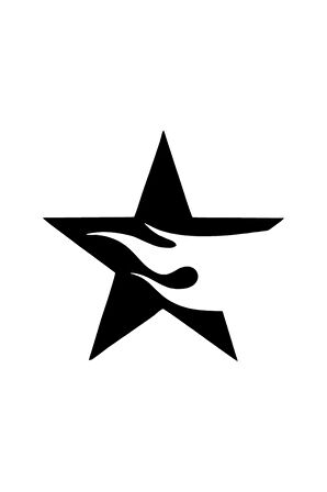 Alevli Yıldız Oto özel yeni sticker Siyah 30 x 27 cm MİXGİFTZ