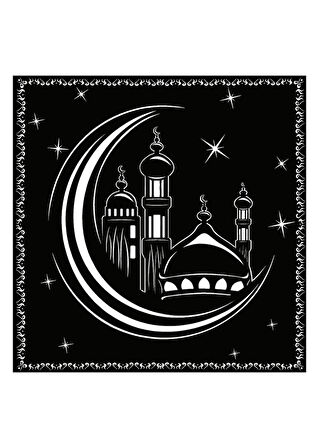 Cami Silueti Model 1 Oto özel yeni sticker 25 x 25 Cm MİXGİFTZ