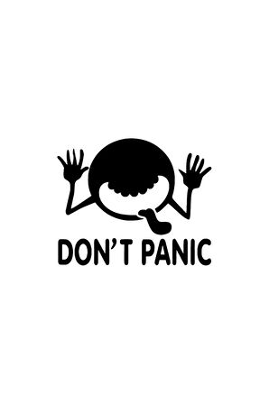 Dont Panic Oto özel yeni sticker Siyah 30 x 24 cm MİXGİFTZ
