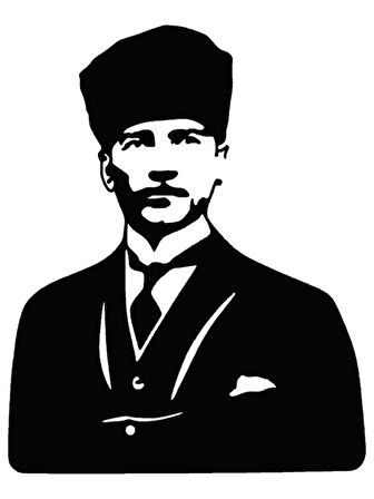 Kalpaklı Atatürk Oto özel yeni sticker 25 x 32 Cm MİXGİFTZ