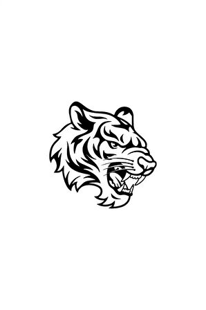 Kızgın Kaplan Oto özel yeni sticker Siyah 30 x 30 cm MİXGİFTZ