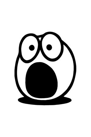 Şaşkın Emoji Oto özel yeni sticker Siyah 25 x 30 cm MİXGİFTZ