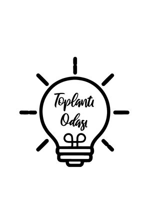 Toplantı Odası Oto özel yeni sticker Siyah 25 x 25 cm MİXGİFTZ