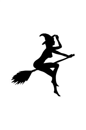 Uçan Cadı Oto özel yeni sticker Siyah 25 x 25 cm MİXGİFTZ