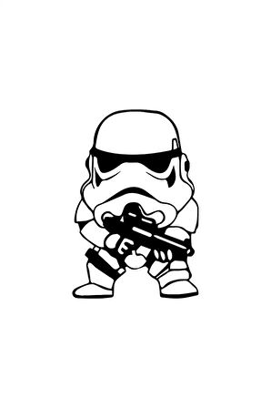 Yıldız Savaşçısı Oto özel yeni sticker Siyah 25 x 35 cm MİXGİFTZ