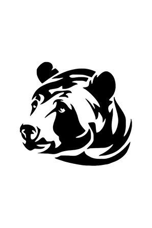 Üzgün Ayı Oto özel yeni sticker Siyah 25 x 22 cm MİXGİFTZ