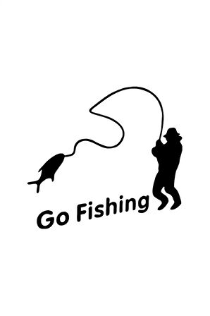 Go Fishing Sticker 30 X 30 Cm MİXGİFTZ