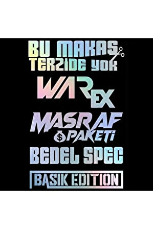 yeni süper hologram Arka Cam Oto Sticker SET2 MİXGİFTZ