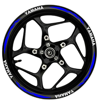 mixgiftzYamaha Beyaz yazılı  mavi reflektif pençe şeritli