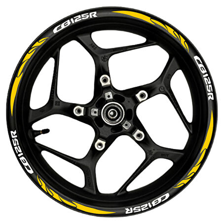 mixgiftzCB125R Beyaz yazılı  turuncu reflektif pençe şeritli