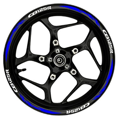 mixgiftzCB125R Beyaz yazılı  mavi reflektif pençe şeritli