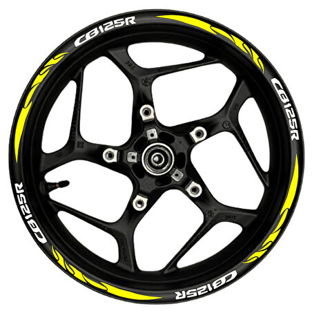 mixgiftzCB125R Beyaz yazılı  sarı pençe şeritli