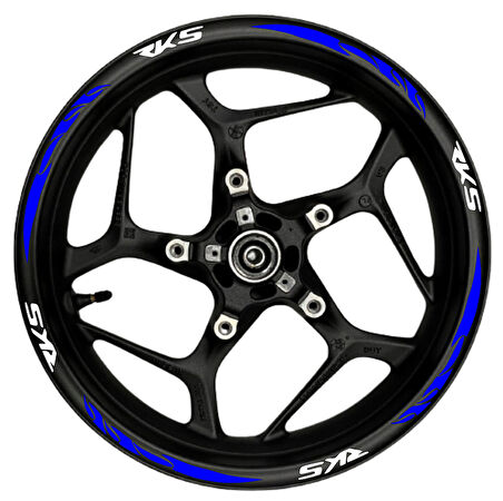 mixgiftzRKS Beyaz yazılı  mavi reflektif pençe şeritli