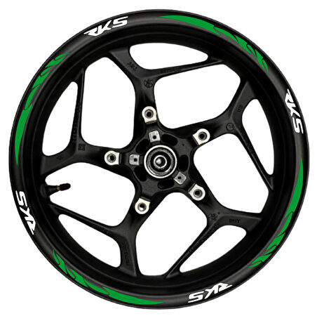 mixgiftzRKS Beyaz yazılı  yeşil reflektif pençe şeritli