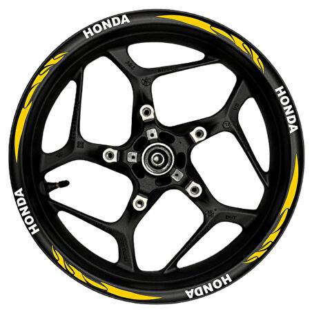 mixgiftzHONDA Beyaz yazılı  turuncu reflektif pençe şeritli