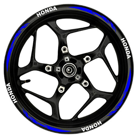 mixgiftzHONDA Beyaz yazılı  mavi reflektif pençe şeritli