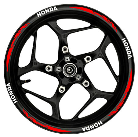 mixgiftzHONDA Beyaz yazılı  kırmızı pençe şeritli