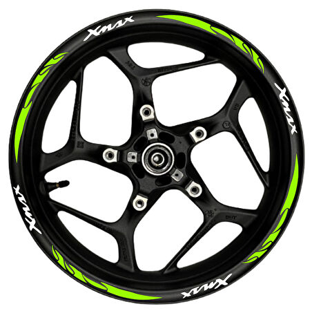 mixgiftzXmax Beyaz yazılı  neon(fıstık yeşili) pençe şeritli