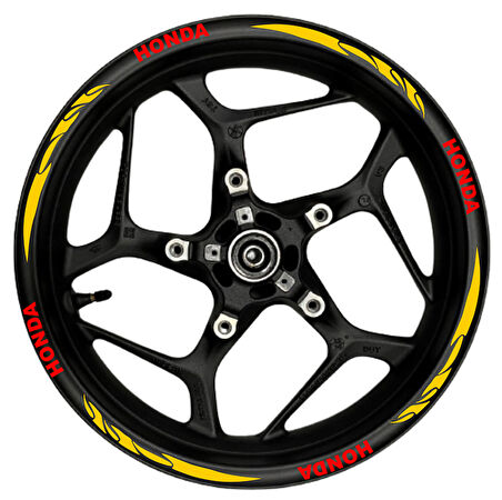 mixgiftzHonda kırmızı yazılı  turuncu reflektif pençe şeritli