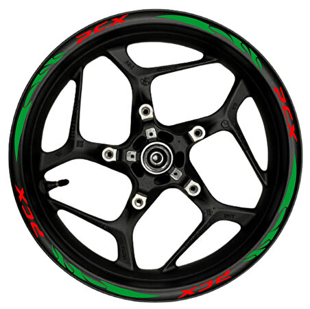 mixgiftzPCX kırmızı yazılı  yeşil reflektif pençe şeritli