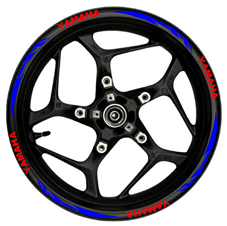 mixgiftzYamaha kırmızı yazılı  mavi reflektif pençe şeritli