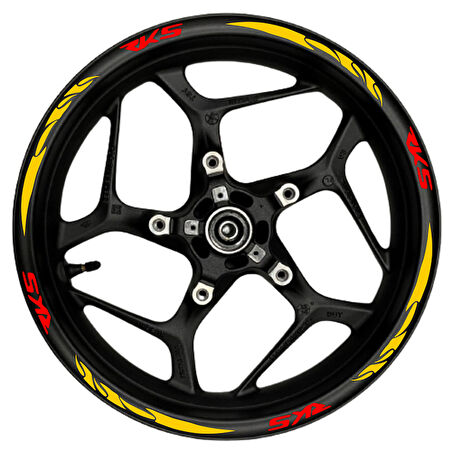 mixgiftzRKS kırmızı yazılı  turuncu reflektif pençe şeritli