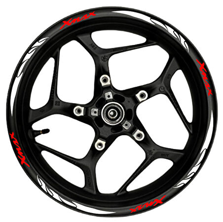 mixgiftzXmax kırmızı yazılı  beyaz pençe şeritli