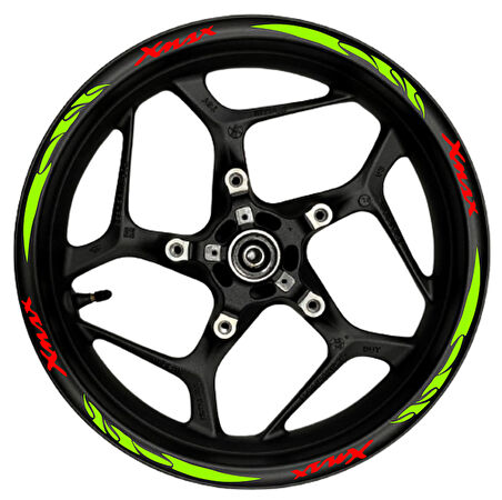 mixgiftzXmax kırmızı yazılı  neon(fıstık yeşili) pençe şeritli