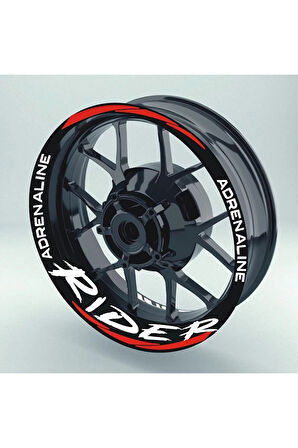 mixgiftzJant Şeridi Rider R25 Beyaz Yazı Kırmızı Şerit Sağ-Sol/Ön-Arka