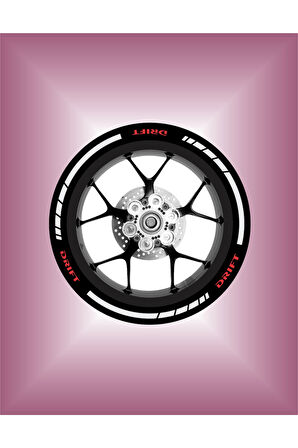 mixgiftzJant Şeridi Mondial Drift Uyumlu L Reklektif Beyaz Kırmızı Uyumlu Sağ-Sol/Ön-Arka