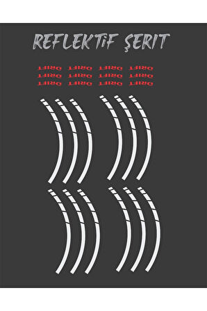 mixgiftzJant Şeridi Mondial Drift Uyumlu L Reklektif Beyaz Kırmızı Uyumlu Sağ-Sol/Ön-Arka