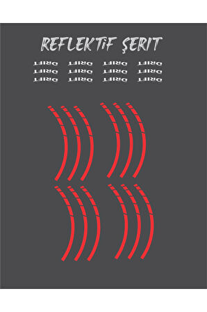 mixgiftzJant Şeridi Mondial Drift Uyumlu Uyumlu L Reklektif Kırmızı Beyaz Sağ-Sol/Ön-Arka