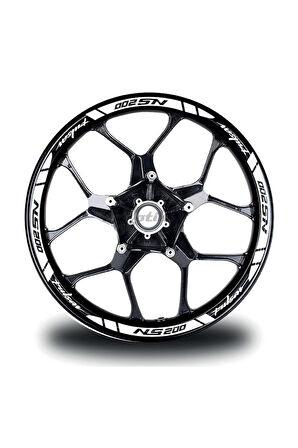 mixgiftzBajaj Pulsar Ns200 Iç Dış Yazılı Motosiklet Jant Sticker Etiket Modeli