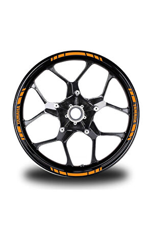 mixgiftzYamaha Yazılı Kısa Yazısız Kısa Dış Şerit 16'lı Tek Renk Jant Sticker Modeli