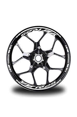 mixgiftzBeyaz Yamaha Yzf R25 Takım Jant Sticker Etiket