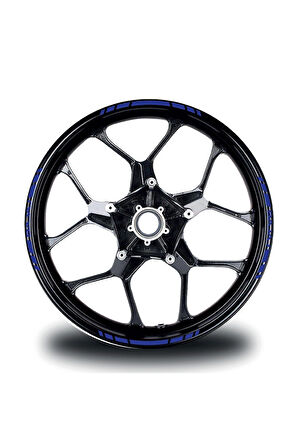 mixgiftzBajaj Yazılı Kısa Yazısız Kısa Dış Şerit 16'lı Tek Renk Jant Sticker Modeli