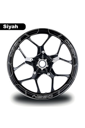 mixgiftzSiyah Bajaj N250 Geniş Jant Sticker Etiket Modeli