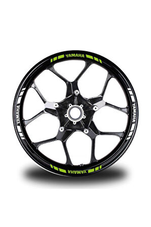 mixgiftzYamaha Yazılı Kısa Dış Şerit 16'lı Çift Renk Jant Sticker Modeli