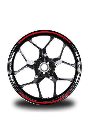 mixgiftzYamaha Yazılı Kısa Yazısız Uzun Dış Şerit 16'lı Çift Renk Jant Sticker Modeli