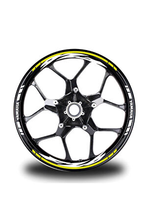 mixgiftzNeon Sarı Yamaha FZ6 Takım Jant Sticker Etiket