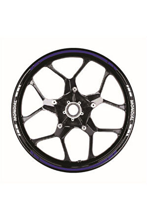 mixgiftzYazısız Uzun Mondial Yazılı Kısa Kesikli 16 Lı Çift Renk Jant Sticker Etiket