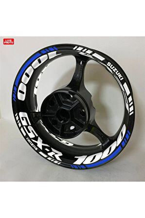 mixgiftzSuzuki GSX-R 1000 Çift Renk Jant Sticker Etiket Modeli