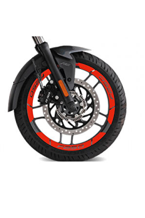 mixgiftzNeon Turuncu Bajaj F250 Geniş Jant Sticker Etiket Modeli