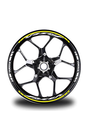 mixgiftzNeon Sarı Yamaha Fazer Takım Jant Sticker Etiket